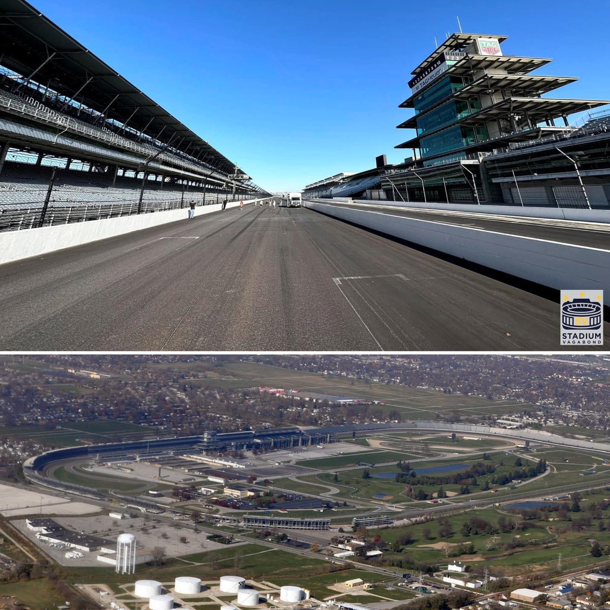 Indianapolis Motor Speedway in 2009 & 2023 (top) - Home of the Indianapolis 500 & total solar eclipse viewing site - Opened 1909 - Capacity 257,327 #indy #indycar #racing #indianapolis #formula #nascar #indy500 #EclipseSolar2024 #eclipse2024 #eclipse #solarexclipse #totality