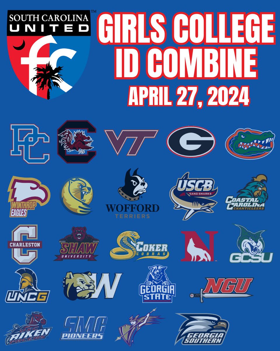 🚨Only 1️⃣ more week to register for our Girls College ID Combine! Don't miss the opportunity to showcase yourself in front of college coaches! Open to all female participants in grades 9-12. You do not have to be a SCUFC player to join. Register here ⬇️ ow.ly/3LcJ50QJUzR