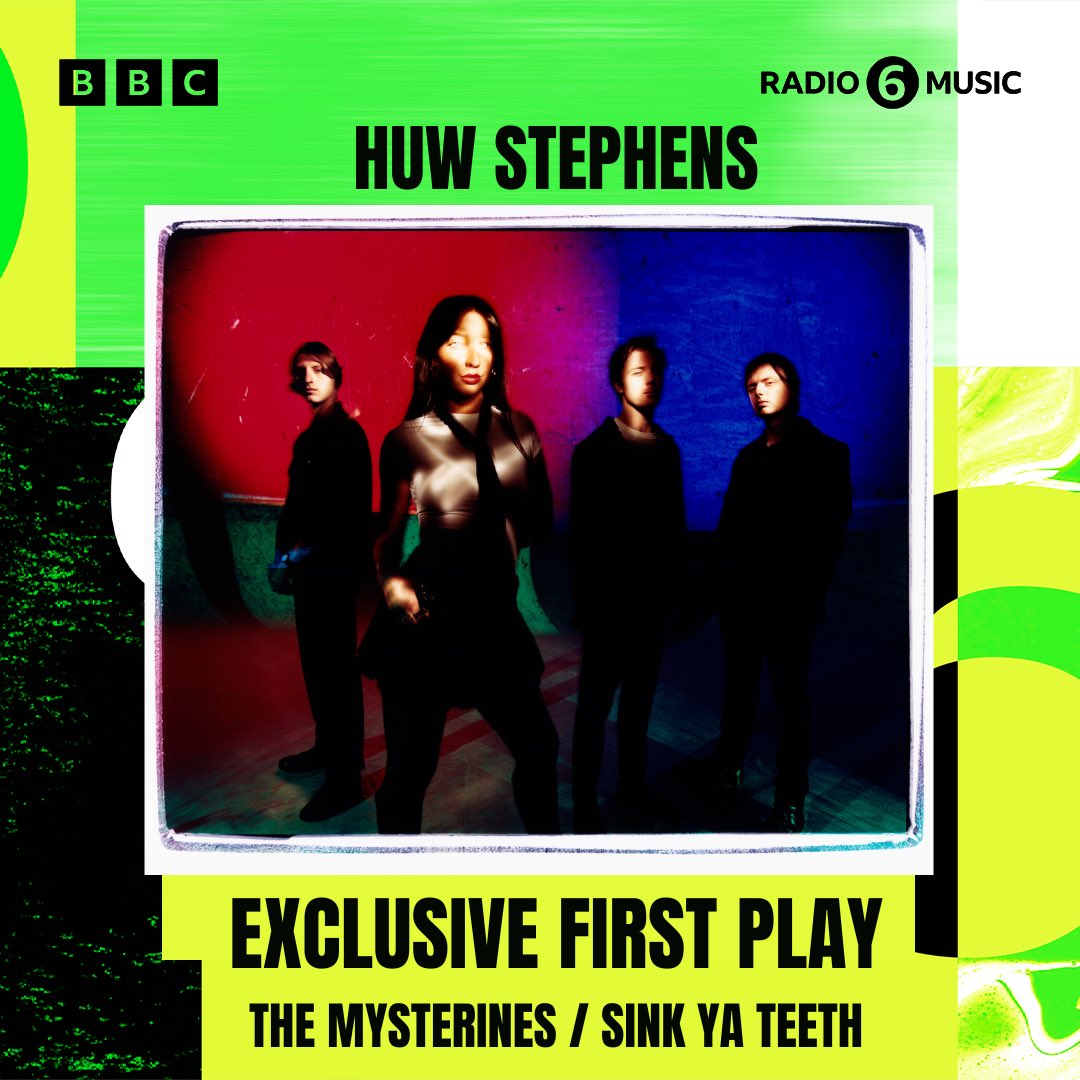 Get involved for the exclusive first play of our new single on @BBC6Music from 4pm with @huwstephens ‘Sink Ya Teeth’ will then go live at 5pm on all platforms. Tune in! bbc.co.uk/programmes/m00…