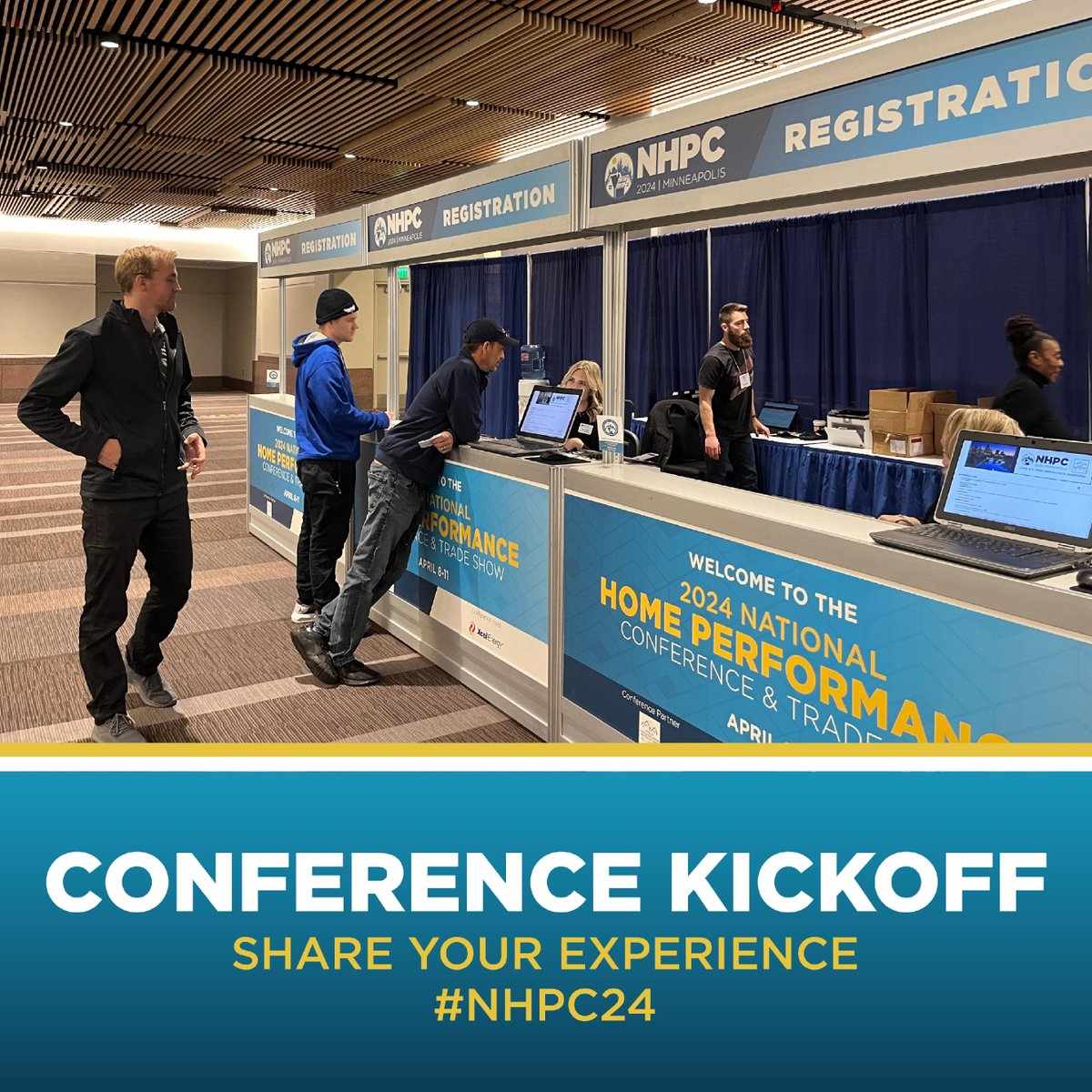JoinBPA's tweet photo. The 2024 National Home Performance Conference & Trade Show is here! This morning kicks off day 1 of four, complete with dozens of workshops, a trade show, networking, and more. If you're joining us this week, be sure to share your experience using #NHPC24. https://t.co/aQG7ZjFL36