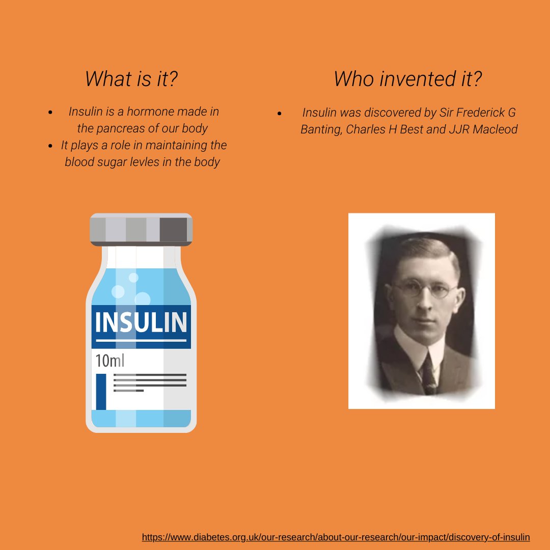 Today's invention of the day is Insulin! The invention of insulin transformed many lives, offering a lifeline to those with diabetes and paving the way for advancements in medical science.