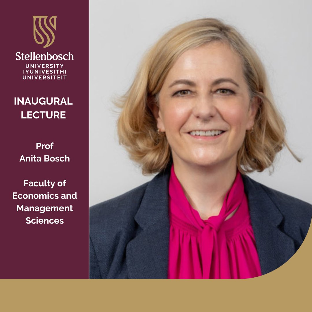Celebrate SU's 2022/2023 professors! 🎓Explore their inaugural lectures, sharing knowledge, discoveries, and personal journeys. Watch Prof Anita Bosch's lecture: