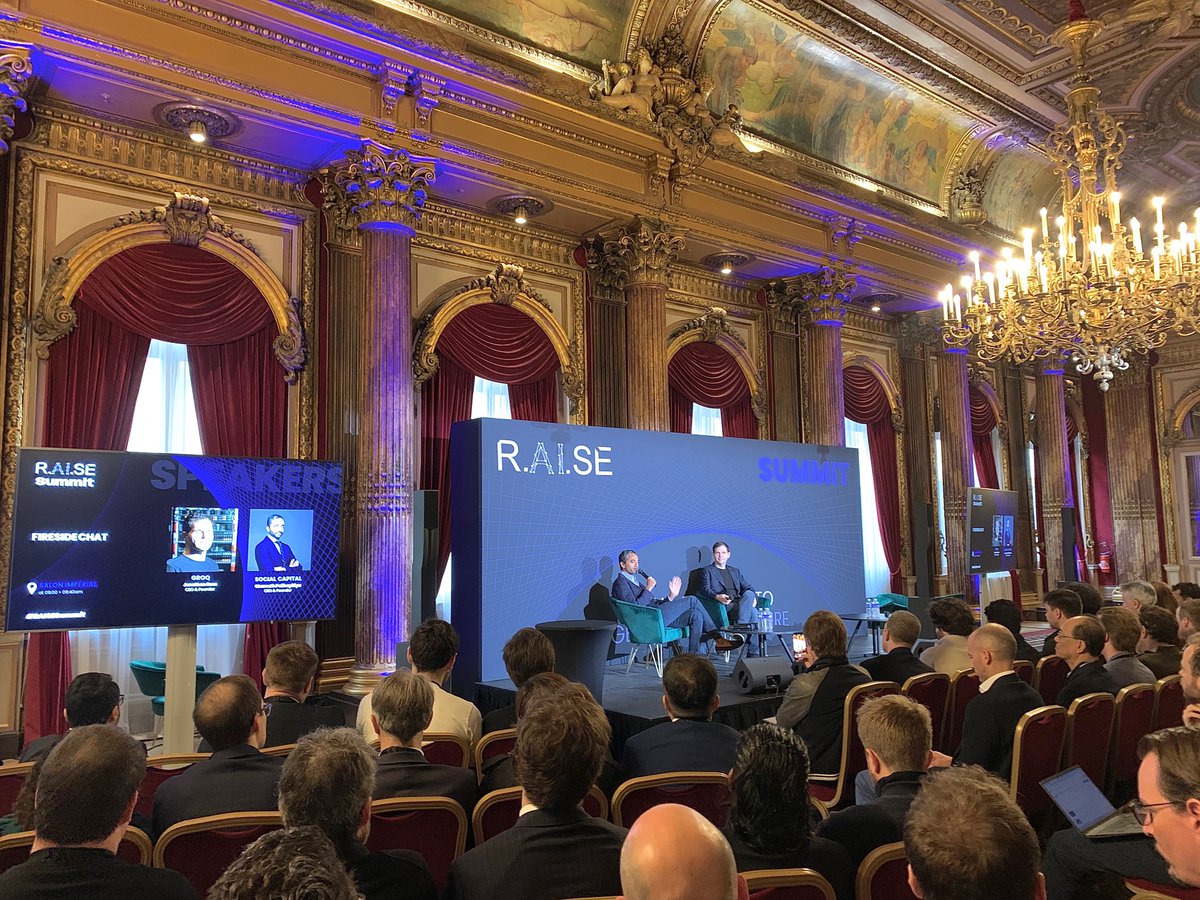 WHAT A GREAT MORNING at @RaiseSummit at @WestinParis with many world #leaders like the Co-Founder #RAISE2024 @HenriDelahaye @JonathanRoss321 CEO @GroqInc revolutionizing the world of #chips & @chamath CEO of @socialcapital #AIForGood #GenAI  More at 👉raisesummit.com