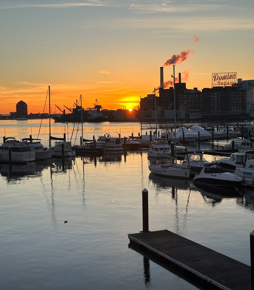 Today is there will be an eclipse of the sun. Please be careful and don’t look directly at the sun but enjoy this incredible rare experience! Baltimore sunrise 🖤💛#Eclipse2024