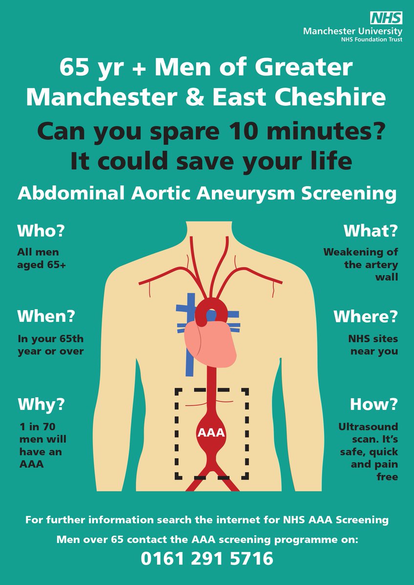 Thanks so much to the Manchester University NHS Foundation Trust team for their support for the Post Community Newspapers! You can find out more about the importance of Abdominal Aortic Aneurysm Screening by visiting this link: manchesterlco.org/services/south…