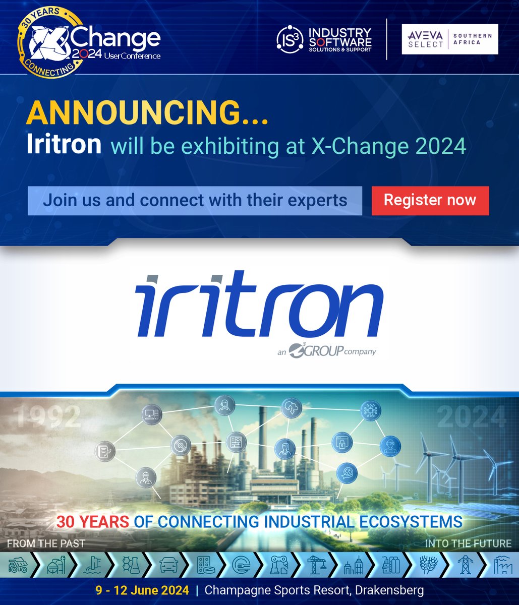 We're thrilled to announce that Iritron (Pty) Ltd will be showcasing their innovative products at X-Change 2024! Don't miss out - register now! bit.ly/49gJcMe 🚀 #XChange2024 #RegisterNow #Creating #DigitalChampions #Iritron #Innovation #ExhibitorAnnouncement