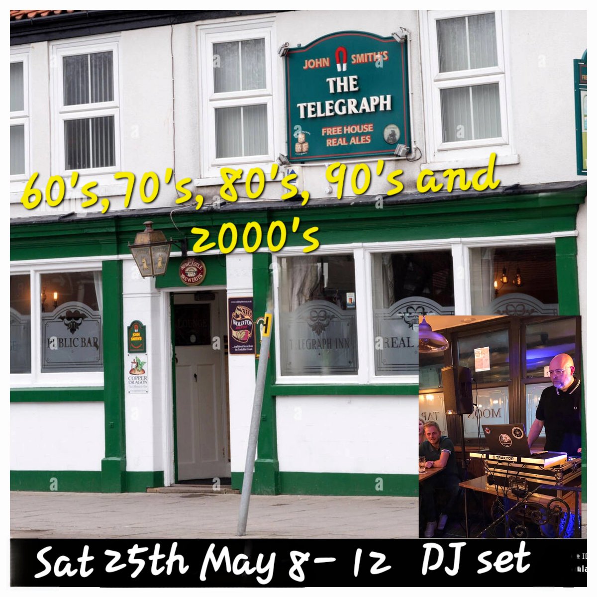 Next up at The Telegraph Inn Bridlington. Absolutely top crowd in last Saturday, let's have more of the same. 🎧🎚🎛🎚🔊🔊🎶🎶🍻 💃 🕺
