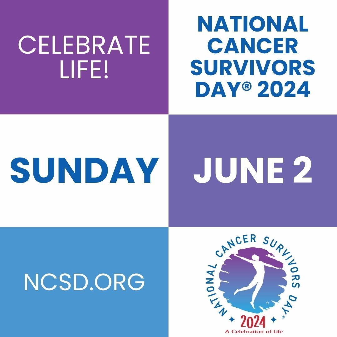 Join with us on National Cancer Survivors Day 2024. It will mark the 37th Celebration of Life! Save the date to celebrate cancer survivors on Sunday, June 2nd! #SaveTheDate #NationalCancerSurvivorsDay #NCSD2024