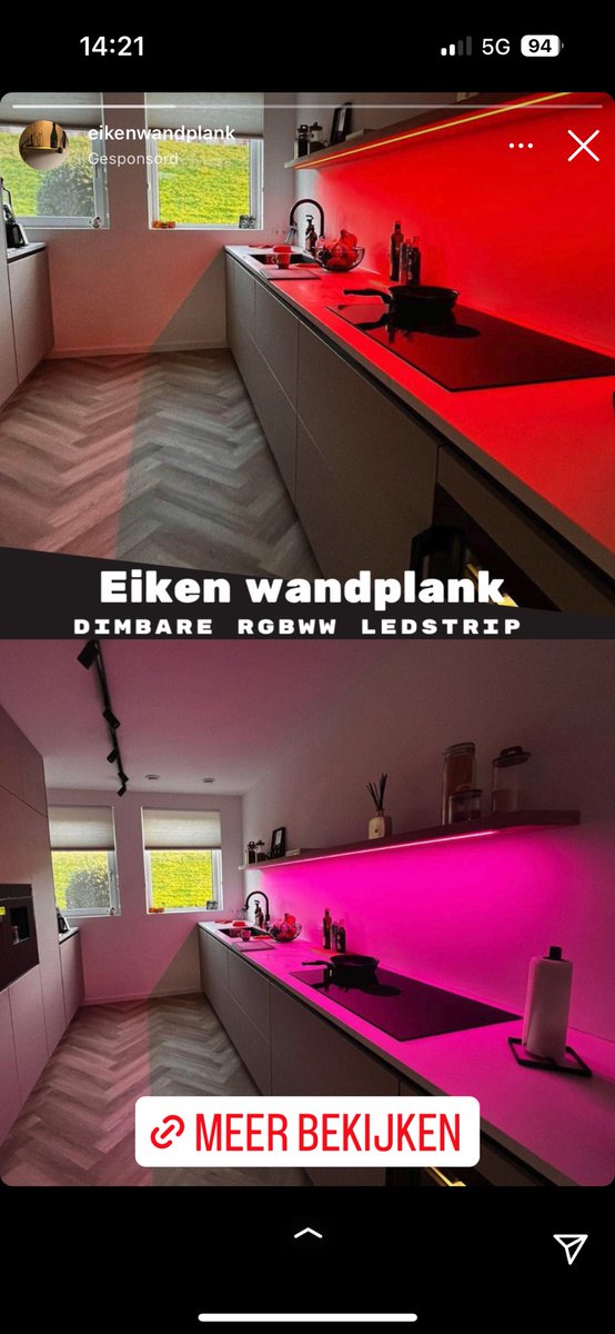 “Schat ik ga even een ui snijden, kan je het paarse licht aanzetten”