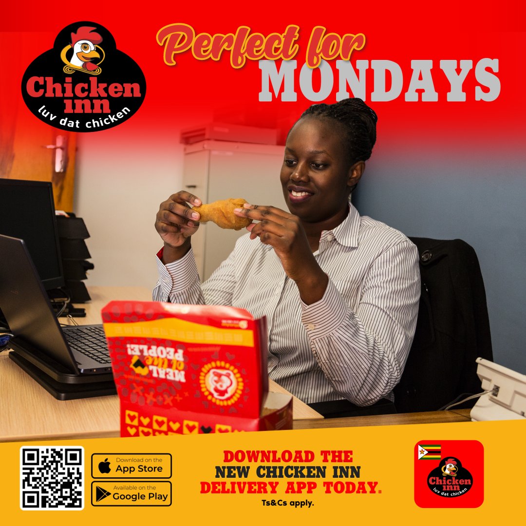 Ka-smile kemunhu, achangobva kutambidzwa Munchie Mondays meal yake after ordering on the new Chicken Inn Delivery App, hamusi kuiziva imi😅 Tap that download link: onelink.to/chicken-inn Follow the Chicken Inn Zimbabwe channel on WhatsApp: whatsapp.com/channel/