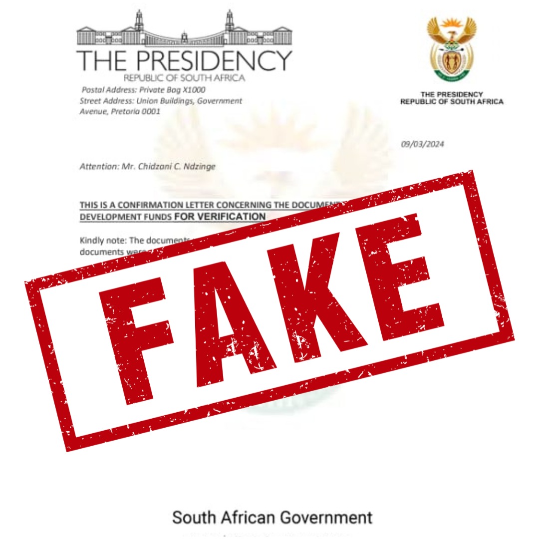 The public is advised to be alert of fake letterheads using my name