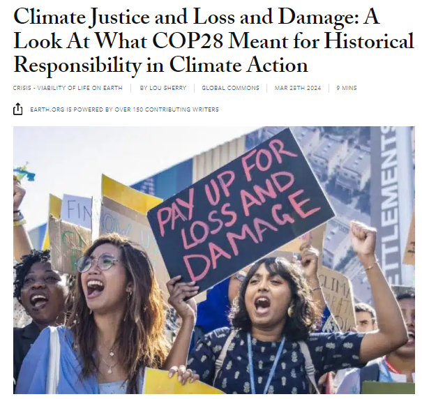 Need context on the outcomes of #COP28 and the significance of operationalising the #LossAndDamage Fund? This insightful article by @EarthOrg provides a comprehensive overview of the climate talks at #COP28, and their implications. earth.org/climate-justic… #ClimateJustice ENDS