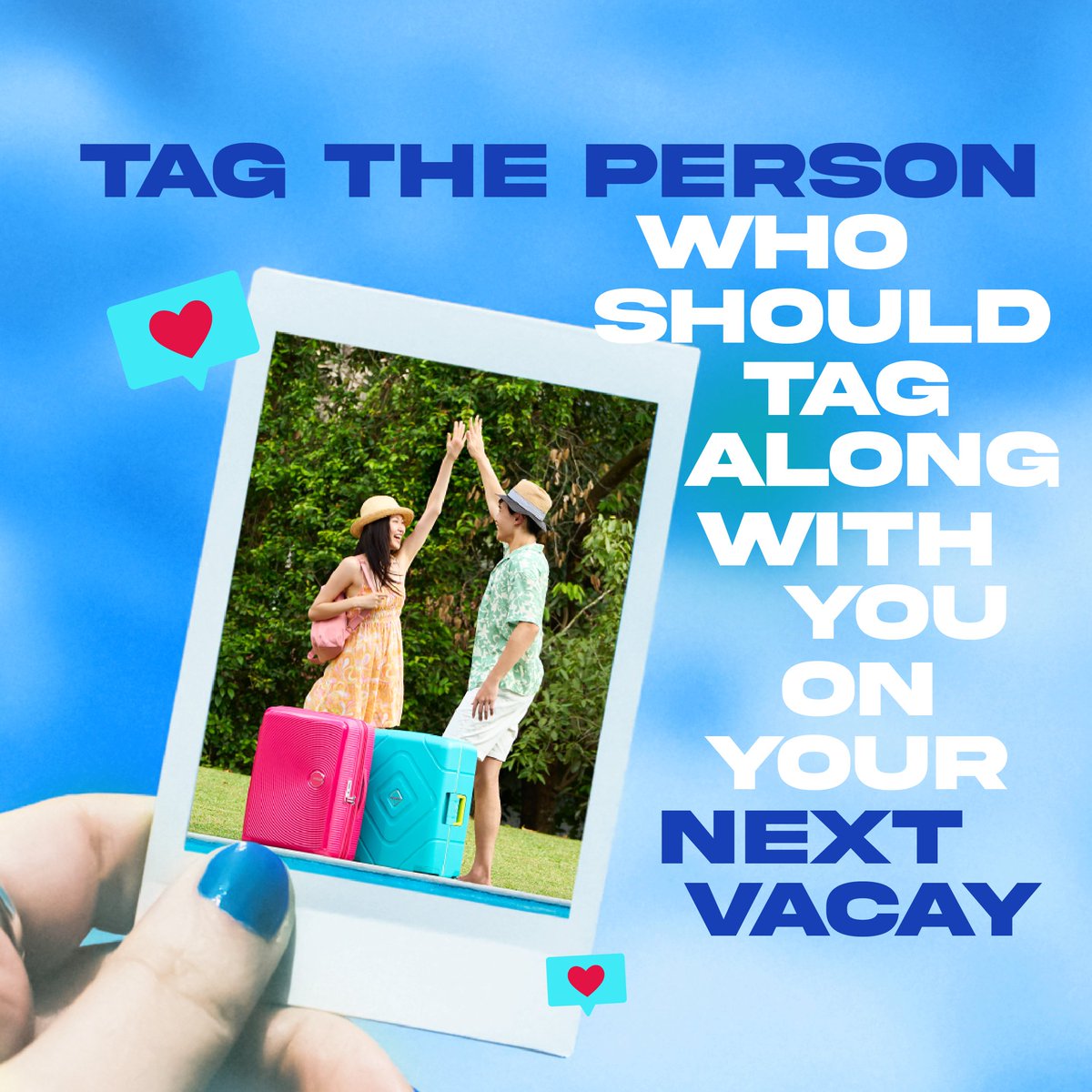 We all have one… the ideal travel partner, right?🤩 Go ahead and show some love to them by tagging ‘em in the comments section💯🙌✨️ #AmericanTourister #AmericanTouristerIndia #TravelWithAmericanTourister #HappyHolidays #TravelPartner #TravelBFFs #SummerInMyPocket