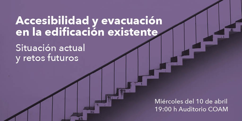 Los últimos siniestros acaecidos en España obligan a reflexionar y estudiar qué elementos de la actual normativa son susceptibles de mejora. Organizamos una jornada para analizar la situación actual y los retos futuros. 📅 10 de abril, 19:00 horas 👉 coam.org/es/actualidad/…