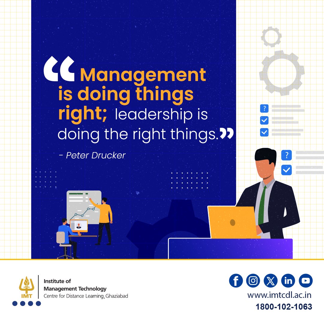 Transform your approach to success with the unique blend of management and leadership skills offered by IMT CDL.
.
.
.
#IMTCDL #EmpoweringSuccess #mondayquotes #AdmissionsClosingSoon #IMT #IMTGhaziabad #AICTE #PGDM #SLM #selflearning #onlineclassroom #Management #MBA #onlinemba
