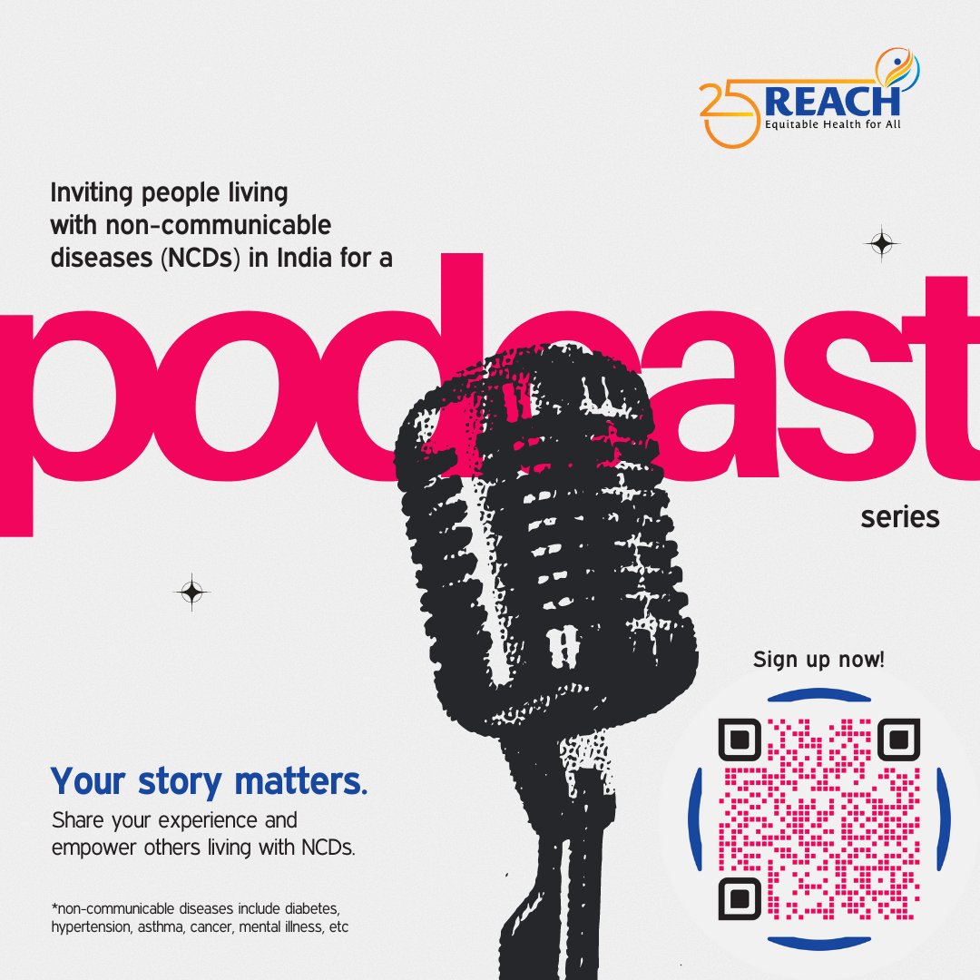 @SunoIndia_in @doctorsoumya Are you living with diabetes, hypertension, asthma, cancer, mental illness, or any other #NCD? Your story matters to us. Sign up to be a part of our new podcast mini-series on NCDs and empower others. Click here: forms.gle/LRFEQ73cYJpDqm…
