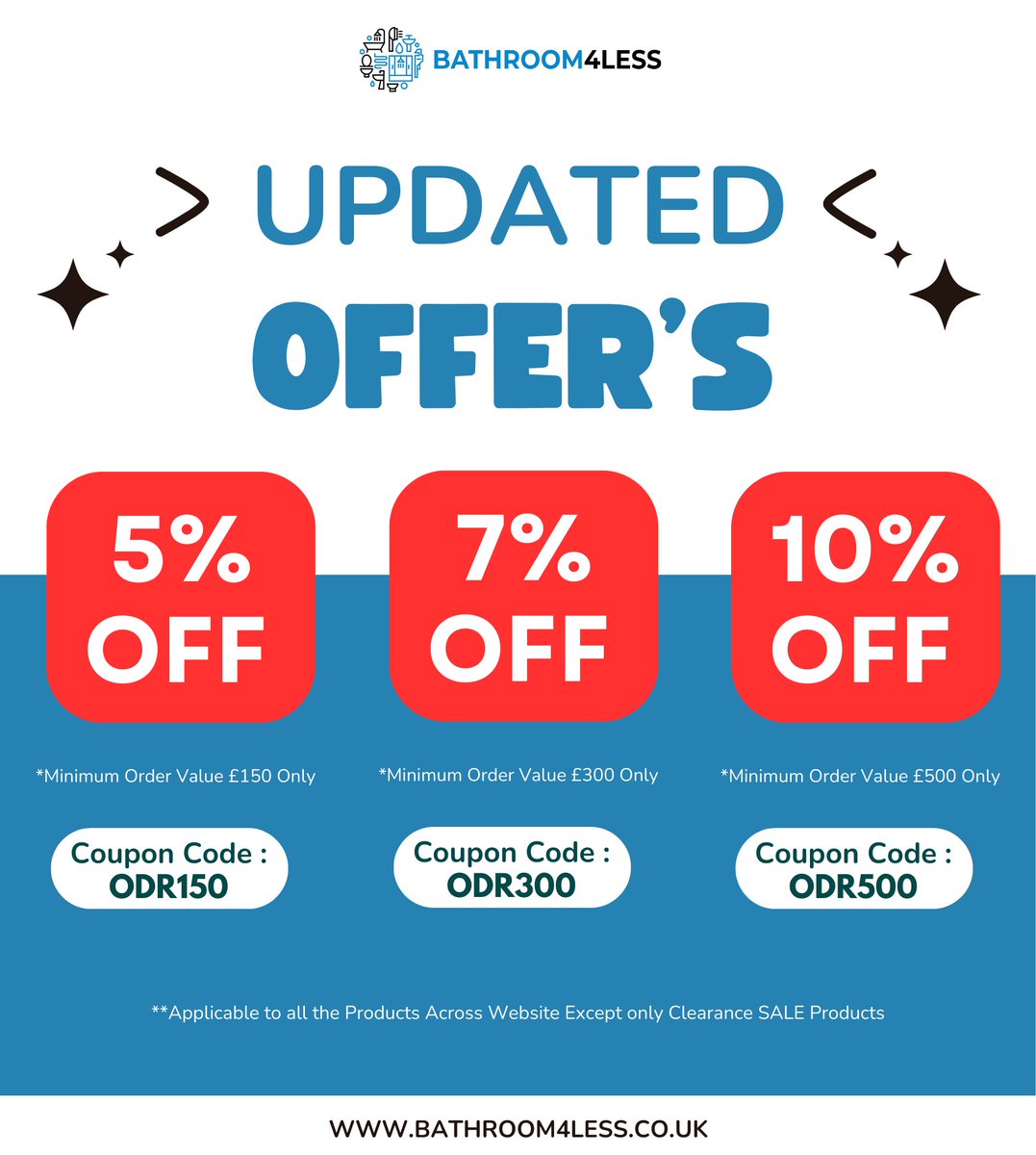 Bathroom4Less's tweet photo. Exciting news!
We Have just launched updated offers you won't want to miss. 
Don't wait, explore the latest offers now!

Visit us Now,
https://t.co/JNoM2kLAf1

#SpecialDiscounts #LimitedTimeOffers #SavingsEvent #DealAlert #DiscountDeals #BigSavings #Bathroom4less https://t.co/V3eVYWi13R