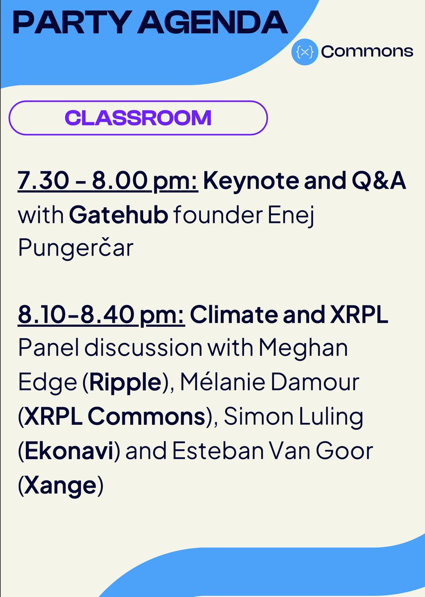 🎉Tonight! Join us for the XRPL Commons Party💫during @ParisBlockWeek, starting at 6:30 PM at our HQ. Inspiring discussions: Keynote by @enej_p, Gatehub, & a panel with Meghan Edge, Melanie Damour, Simon Luling, and Esteban van Goor. #XRPL #XRPLCommunity #PBW2024