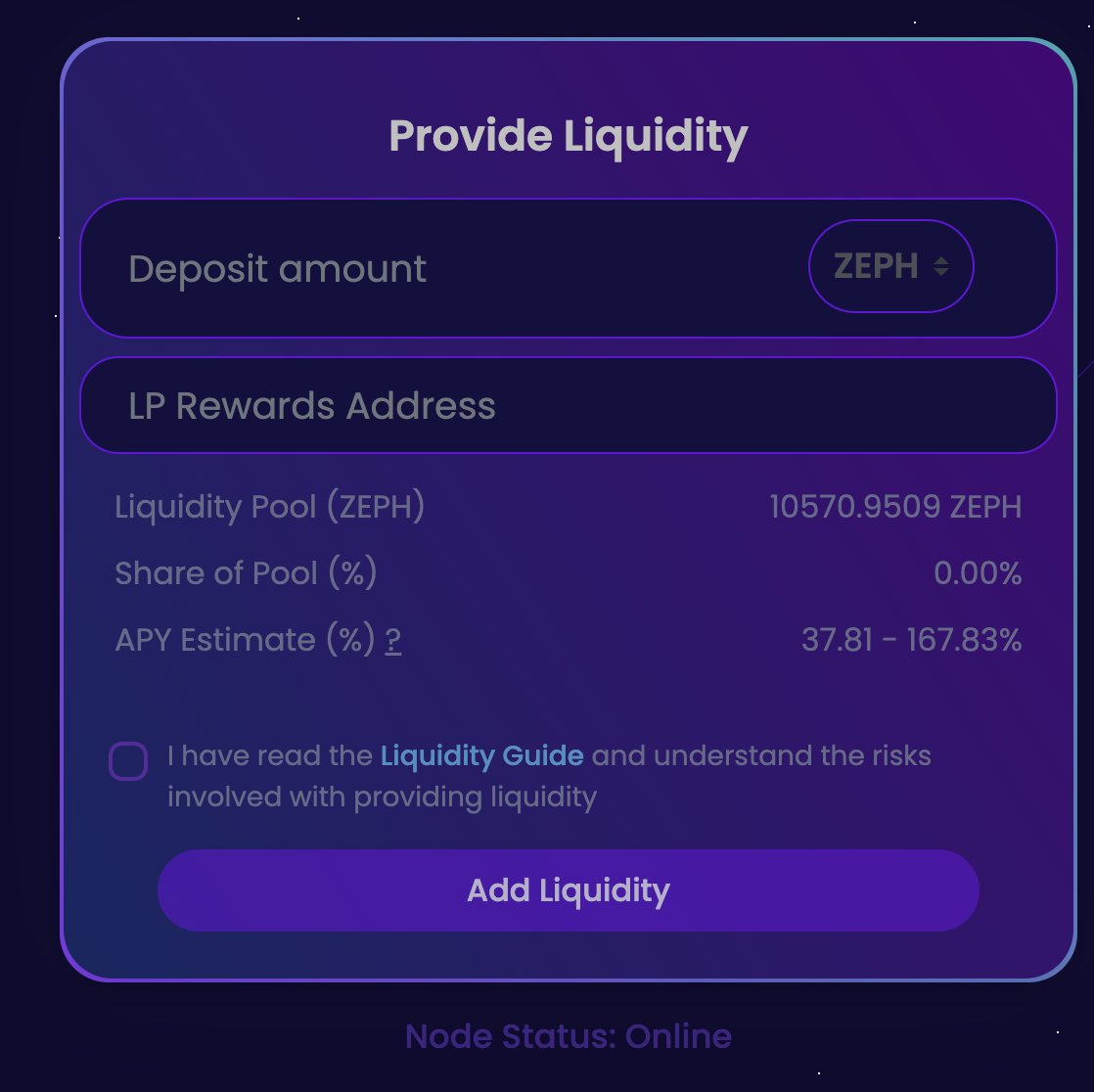 Wow. Liquidity just jumped nearly 100%. Now over $150k on Zephyrswap.io. This is getting serious $ZEPH