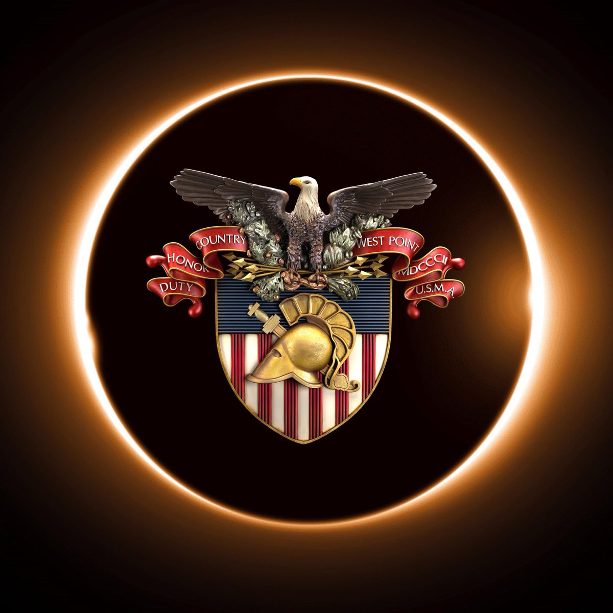 Today, West Point will experience approximately 92% maximum totality from the solar eclipse at around 3:25 p.m. Be sure to wear 𝐩𝐫𝐨𝐩𝐞𝐫 𝐩𝐫𝐨𝐭𝐞𝐜𝐭𝐢𝐯𝐞 𝐞𝐲𝐞𝐰𝐞𝐚𝐫 while viewing and let us know in the comments where YOU 🫵🏼 are viewing from! 𝐕𝐢𝐞𝐰𝐢𝐧𝐠 𝐅𝐫𝐨𝐦…