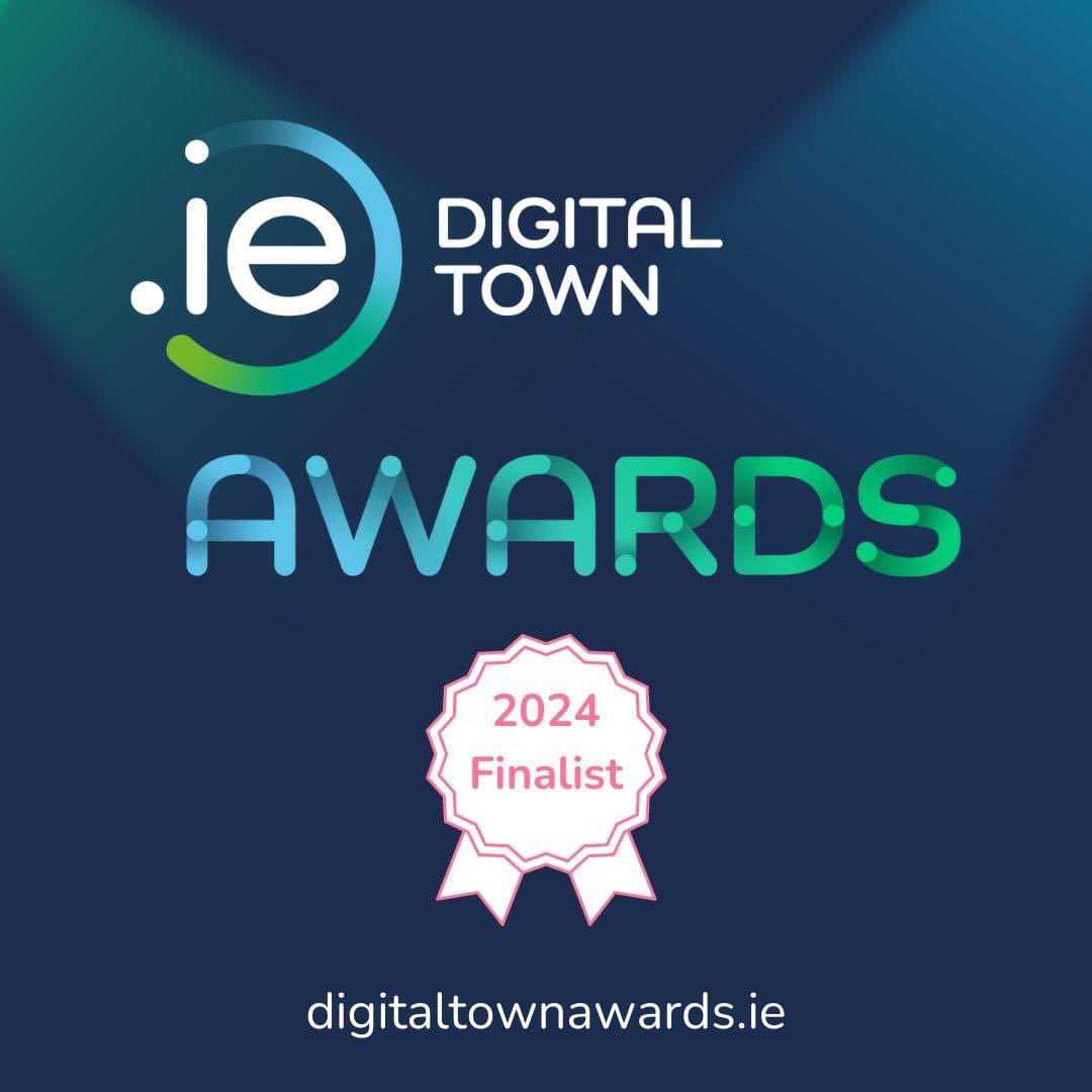 We are delighted to be shortlisted as one of the finalists in this years @Dot_IE #DigitalTownAwards.!!  👌😊🎉🎈

We are up against some great projects- best of luck to all the other finalists! #carrickonshannon #leitrim #Awards