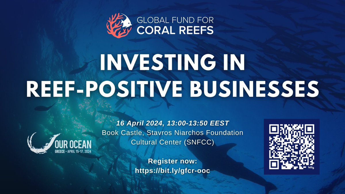 📢🇬🇷 Announcing #GFCR dialogue at 9th #OurOcean Conference #Greece! Dive into discussions with global experts on reef-positive solutions, sustainable finance & movement towards a resilient blue economy. ⏩ RSVP here: bit.ly/gfcr-ooc Learn more: lnkd.in/gE7aVWGm