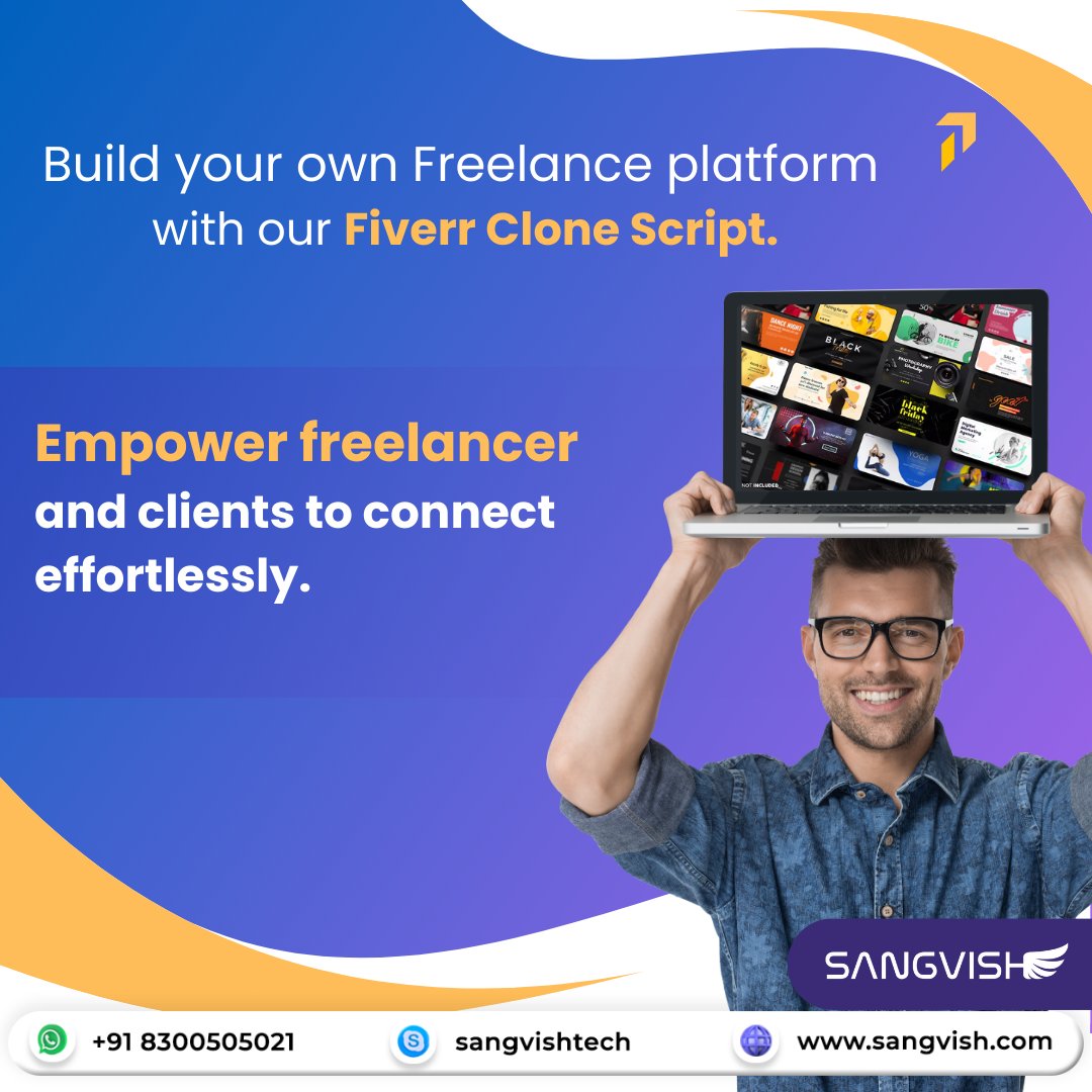 SangVishTech's tweet image. Ready to revolutionize the freelance world? Our #FiverrClone empowers you to launch your own dynamic freelancing platform

Let&apos;s make your entrepreneurial dreams a reality! ✨

Visit: sangvish.com/fiverr-clone/

#fiverrclonescript #sangvish #entrepreneurs #startups #BusinessSuccess