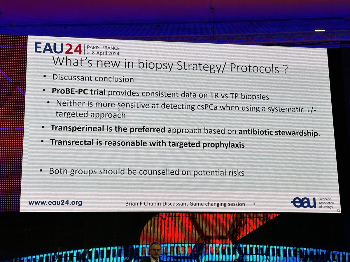 Back to square one ?  Transrectal vs transperineal prostate biopsy.
#EAU24