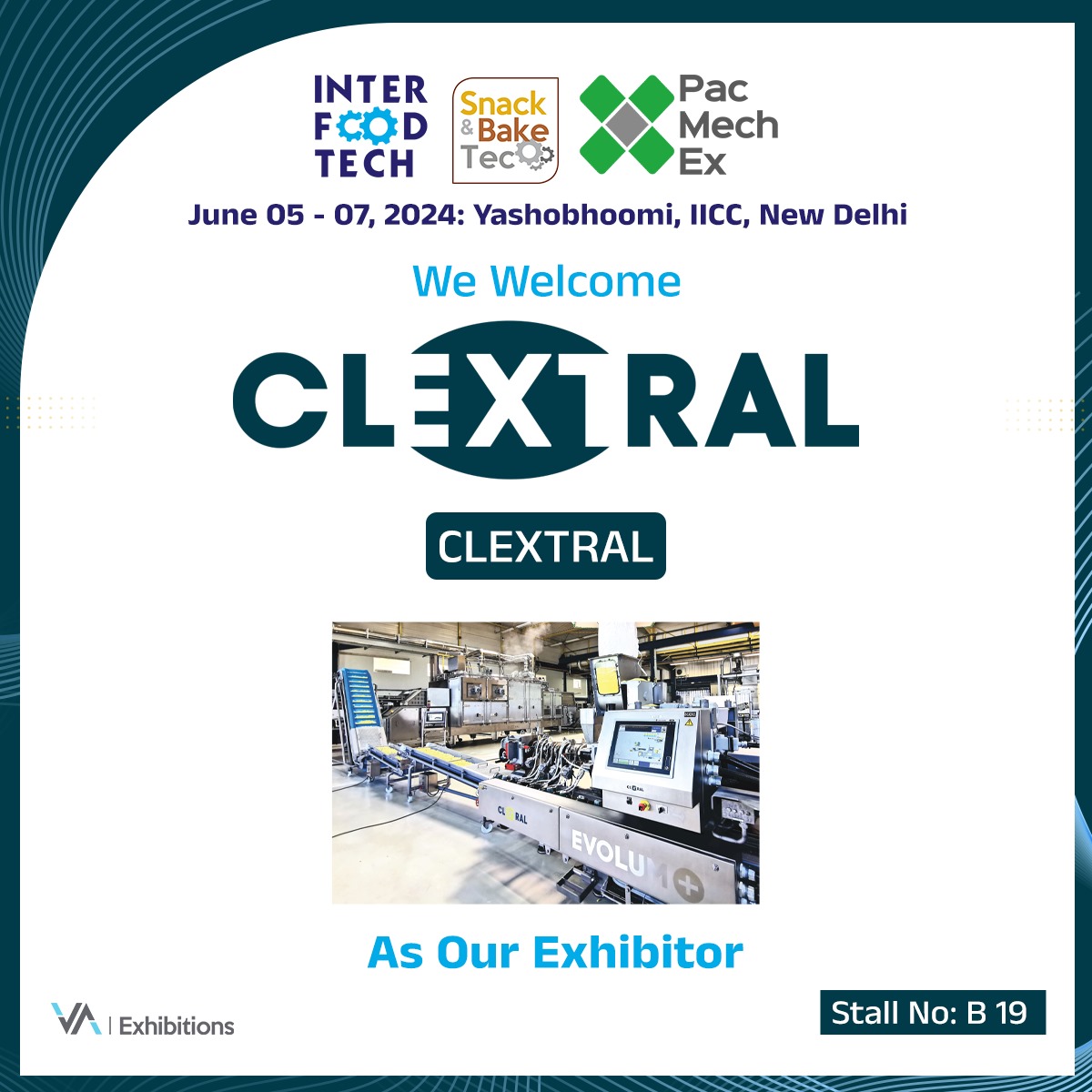 We are honored to announce #Clextral as our distinguished #exhibitor.

With an impressive legacy of 70 years, Clextral stands at the forefront of #extrusiontechnology innovation for smart industries.

#SnackBakeTec2024 #FoodTechInnovation