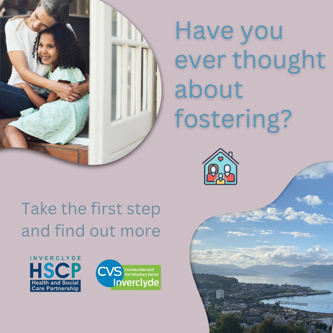Have you ever thought about fostering? Now is the time to find out more! Inverclyde needs more foster carers to support and nurture our young people and help ensure local young people in foster care can stay in Inverclyde. Take the first step: inverclyde.gov.uk/health-and-soc…