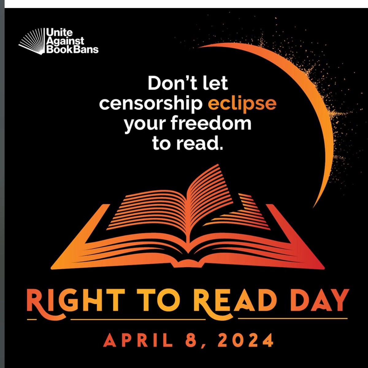 Today is #righttoreadday. Stop #bookbans. #freedomtoread #writersoftwitter #reader