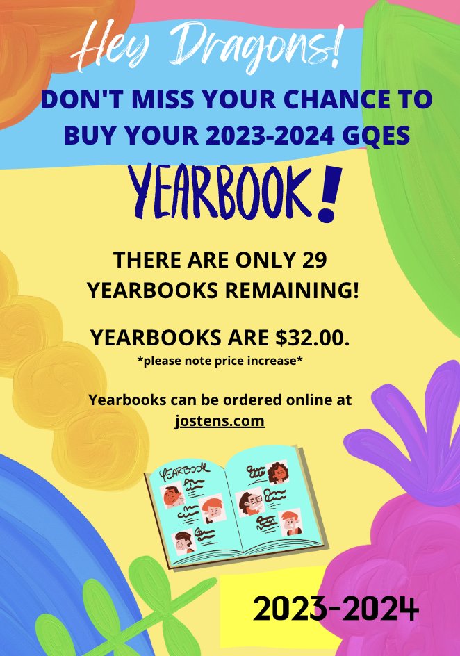 Order your yearbook today! Only 29 copies are left! #DragonsROAR