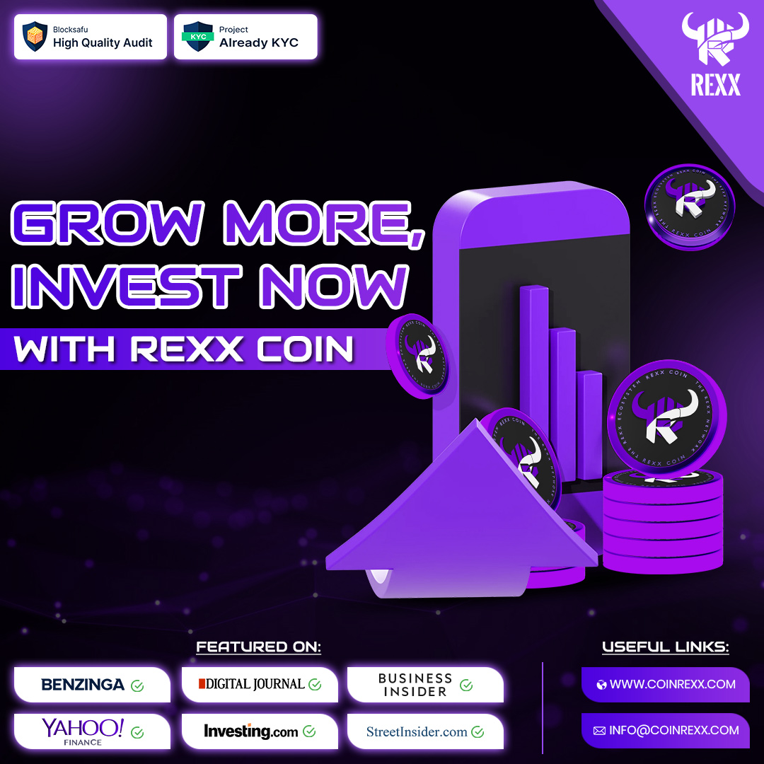 RexxCoin's tweet photo. Grow More,๐
๐คInvest ๐ฒ Now
๐ฑ With REXX COIN
https://t.co/g17lxTkHV4
#rexxcoin #Crypto #Blockchain #Cryptocurrencies #Cryptos #Trading #CryptoTrading #Algotrading #ICO #Metaverse #icosale #gaming #investment #XT #XTexchange #CryptoCommunity #CryptoNews