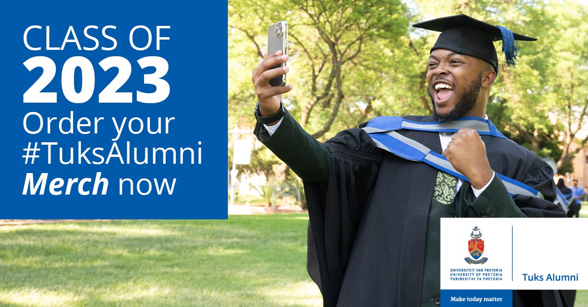GET YOUR GRAD MERCH: As we gear up for graduation season, we're thrilled to announce the launch of a range of limited-edition merchandise exclusively designed for you, our incredible alumni. Click here to buy now: ow.ly/SHXO50RaoQZ

#UniversityOfPretoria