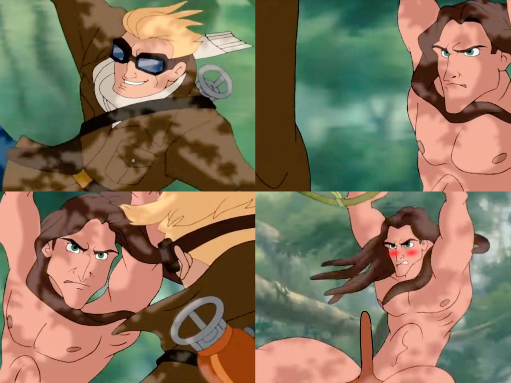 TARZANEDIT18's tweet photo. Why does that delicious and erotic wild beef Tarzan after meeting his gaze with that of Robert Canler under his seductive thong erect a huge erection complete with a blush on his face?πππ₯΅ #tarzan #tarzanerotic #erection #erotic #erectionhard #harderection #hardcock #blushface https://t.co/jmgXpgcGBB