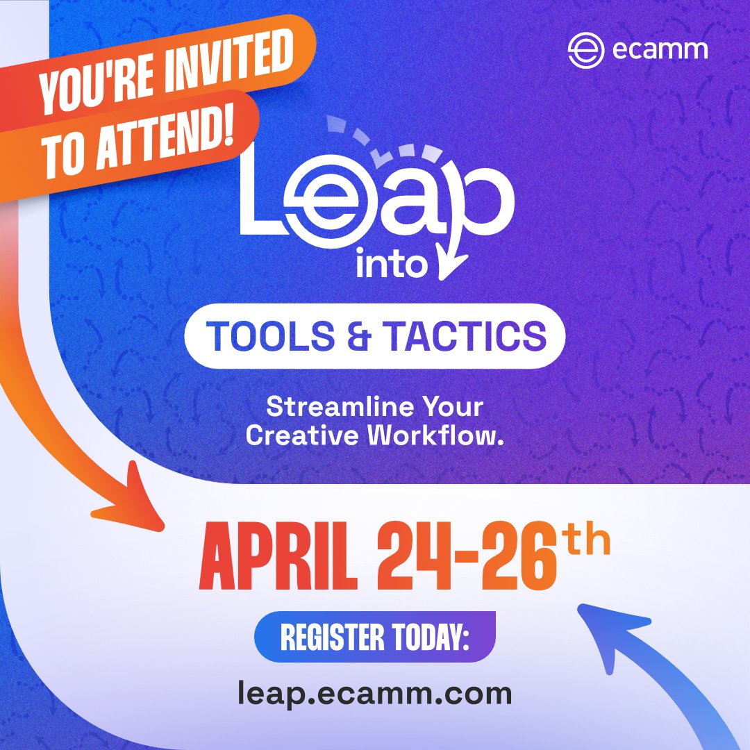 You're invited to attend Leap Into Tools & Tactics - our FREE virtual event focused on helping you streamline your creative workflow and double down on what matters. Register today ➡️ leap.ecamm.com