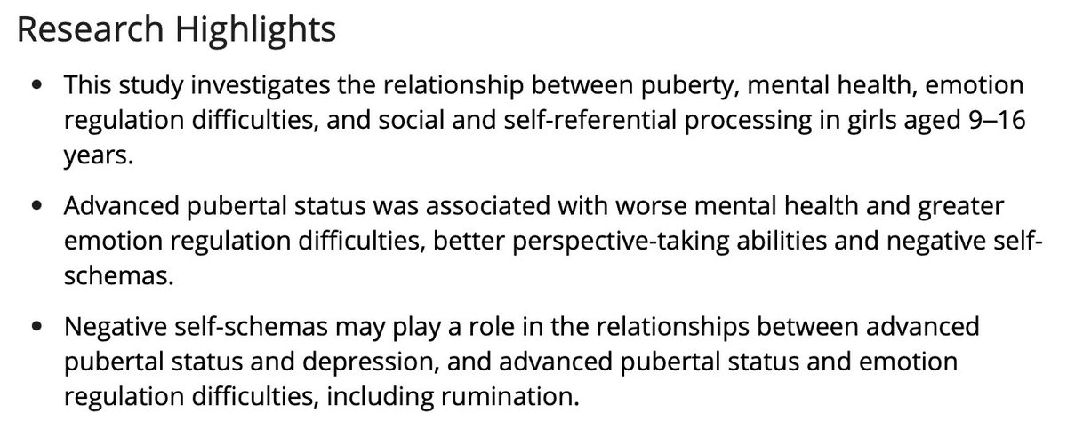 During #puberty #mentalhealth worsens and diverges for girls and boys. Why, how? This new paper explores these questions. Led by Saz Ahmed & Blanca Piera Pi-Sunyer => doi.org/10.1111/desc.1…