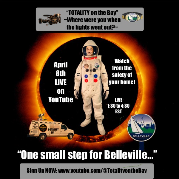 A group of local residents will be livestreaming the #SolarEclipse2024 via YouTube.

<a href="/LoyalistCollege/">Loyalist College</a> / <a href="/LoyalistLibrary/">Loyalist Library</a> / <a href="/BellevilleON/">City of Belleville</a>