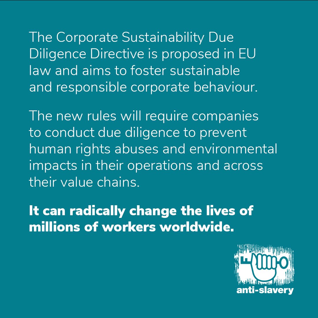 A groundbreaking law has been introduced in the #EU. But do you know what the #CSDDD means for the more than 21 million people trapped in #ModernSlavery?❓👇