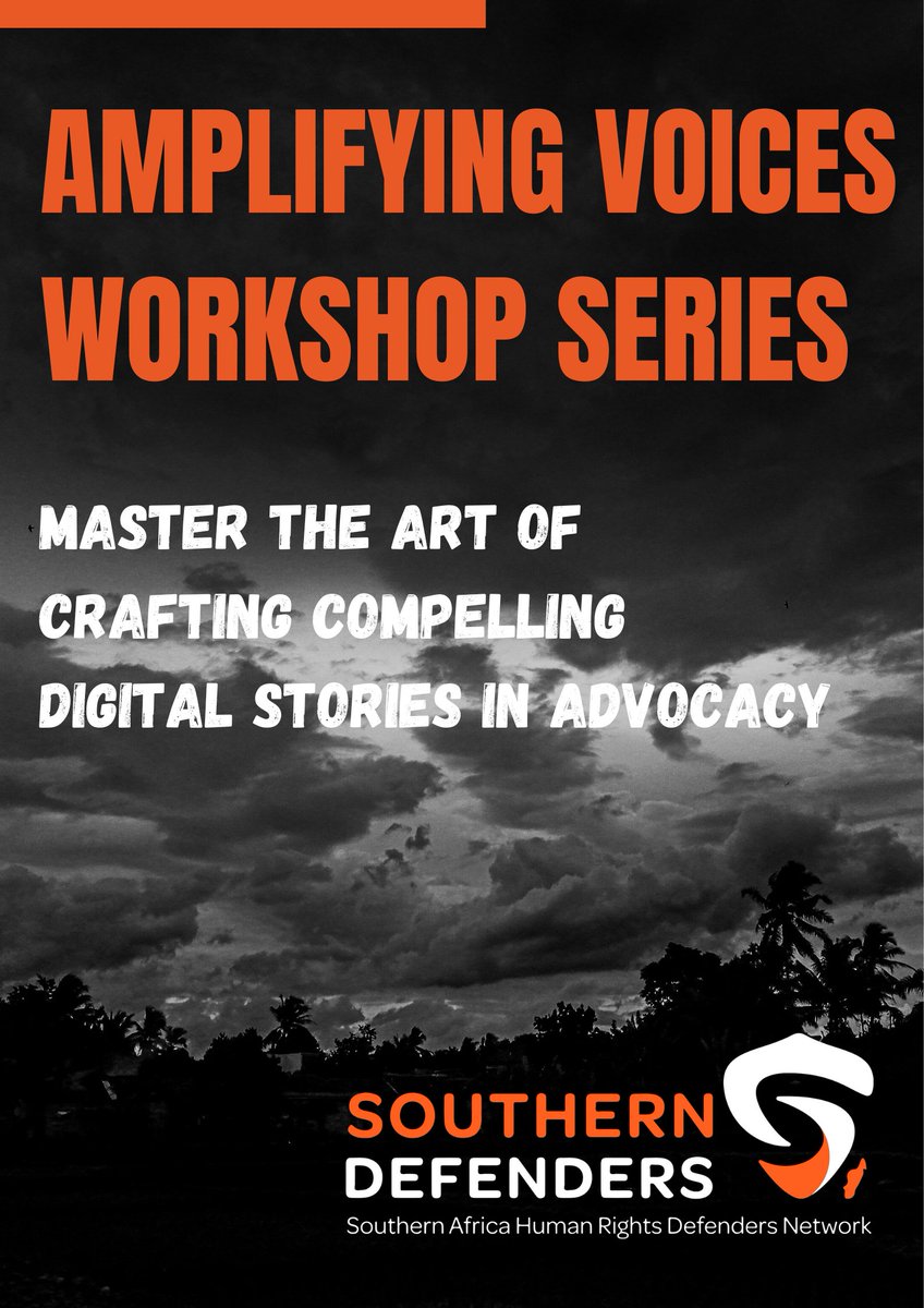 SouthernDefenders proudly presents the 'Amplifying Voices Workshop series: Crafting Compelling Narratives'. In the month of April we will be conducting a series of virtual workshop to Youth HRDs to learn the art of formulating powerful narratives that resonate with audiences and…