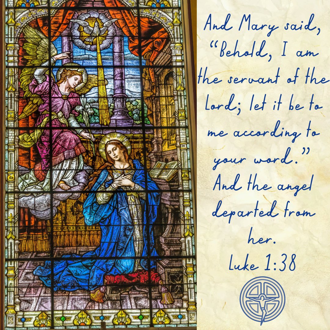 On this Feast of the Annunciation, we honor Mary's acceptance to God's call, ushering in the salvation of humanity. May her example of faith inspire us to embrace God's will 🙏