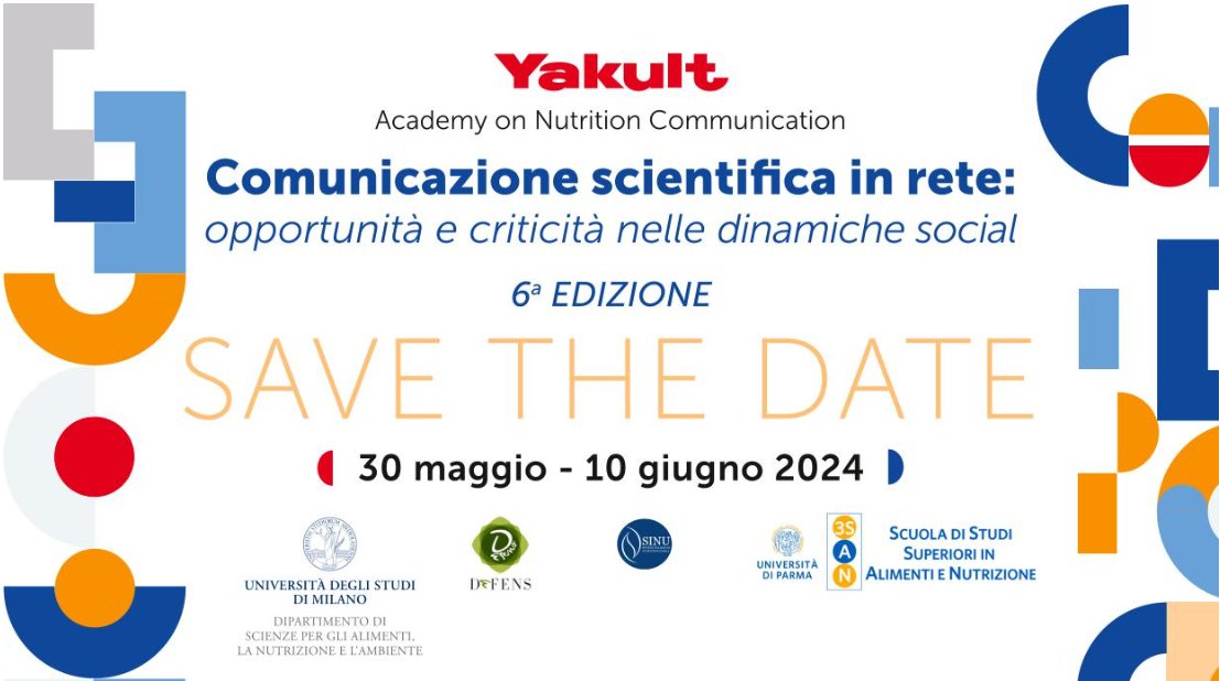 3SAN_UNIPR's tweet photo. Ancora una volta 3SAN presta il suo supporto alla realizzazione del corso di formazione Yakult Academy on Nutrition Communication.
https://t.co/Yh0lsTUgAI
@DANIELAM1982 #comunicazione #nutrizione #foodscience #unimi #3SAN #DEFENS #yakult @phisquarelab https://t.co/BVFheSsAvt