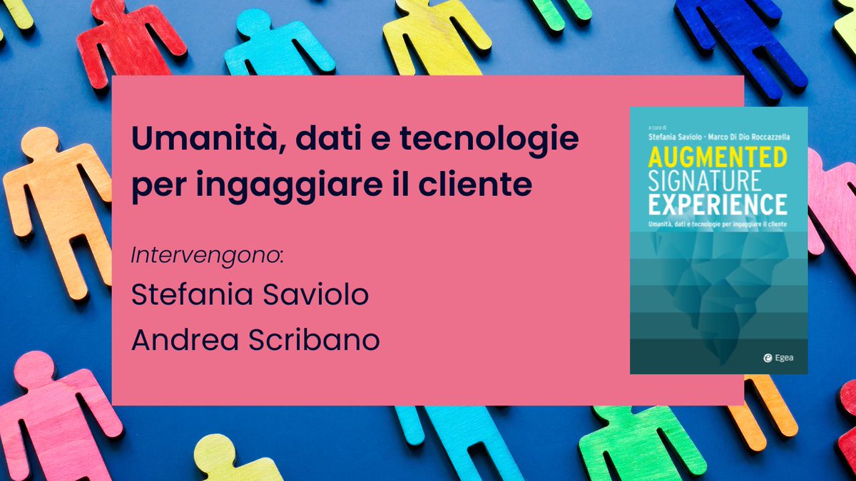 Qual è il nuovo ruolo del retail tra esperienza aumentata e tecnologia? Riflettori puntati sulla 'Augmented Signature Experience'. Il 10/4 al @salonerisparmio con Stefania Saviolo e Andrea Scribano. Il link per registrarsi: tinyurl.com/SavioloSaloneD…