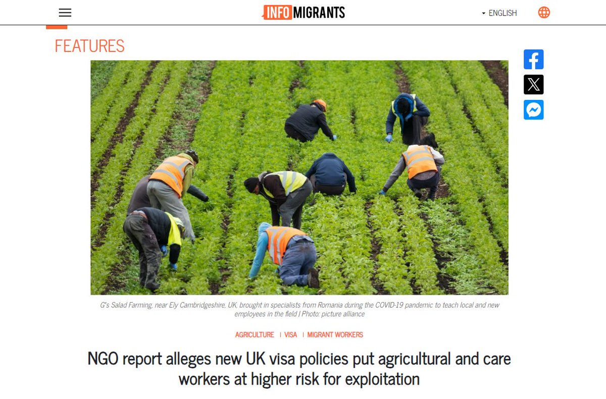 Spoke w/ @InfoMigrants about the migrants' experiences with the seasonal agricultural workers' visa scheme & how workers might be able to protect themselves better. The report highlights the recent research @SEEAC_CIC worked as a member of research group📰infomigrants.net/en/post/56248/…