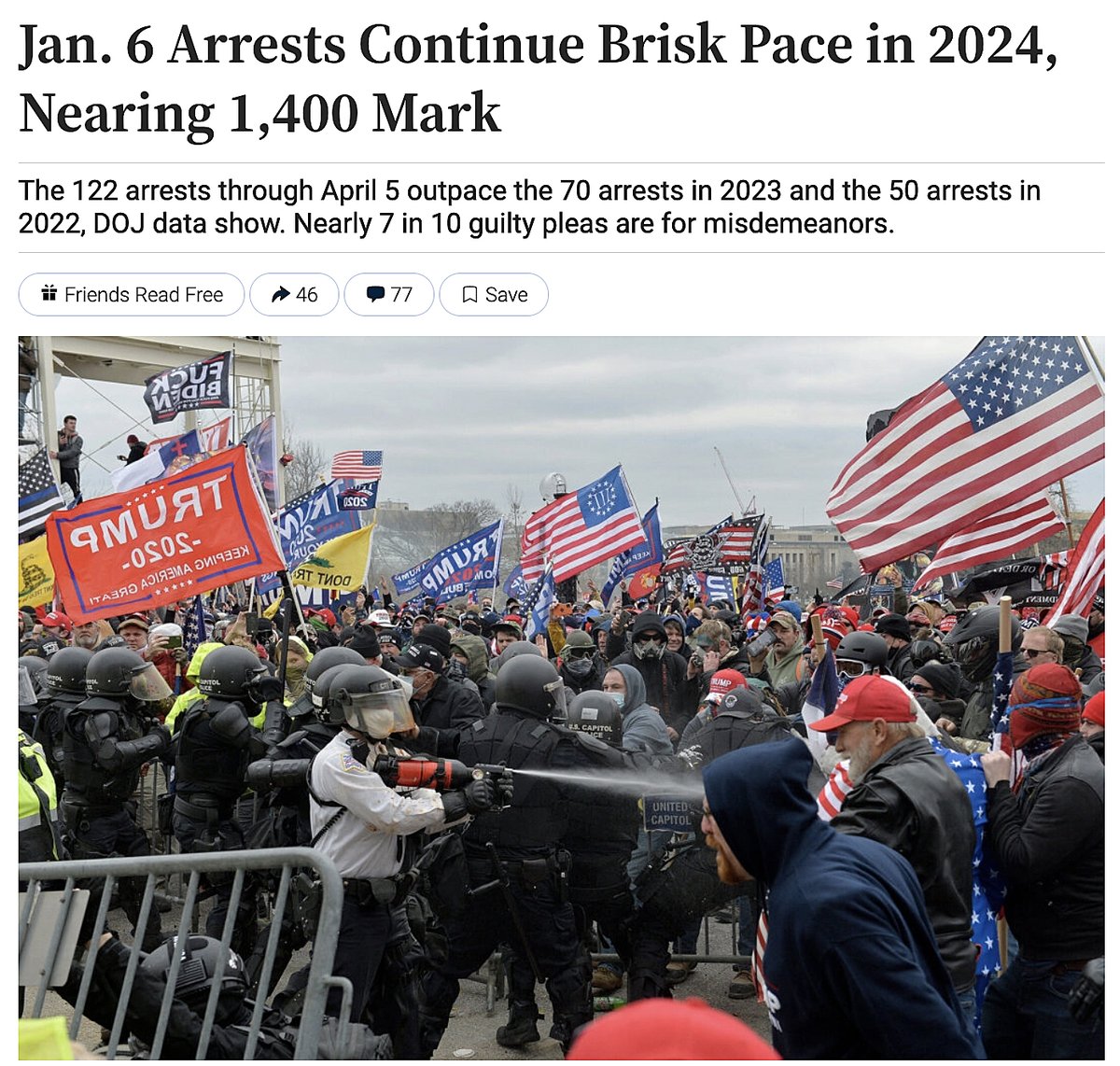 .#Jan6 Arrests near 1,400 mark, continuing brisk pace. theepochtimes.com/us/jan-6-arres…