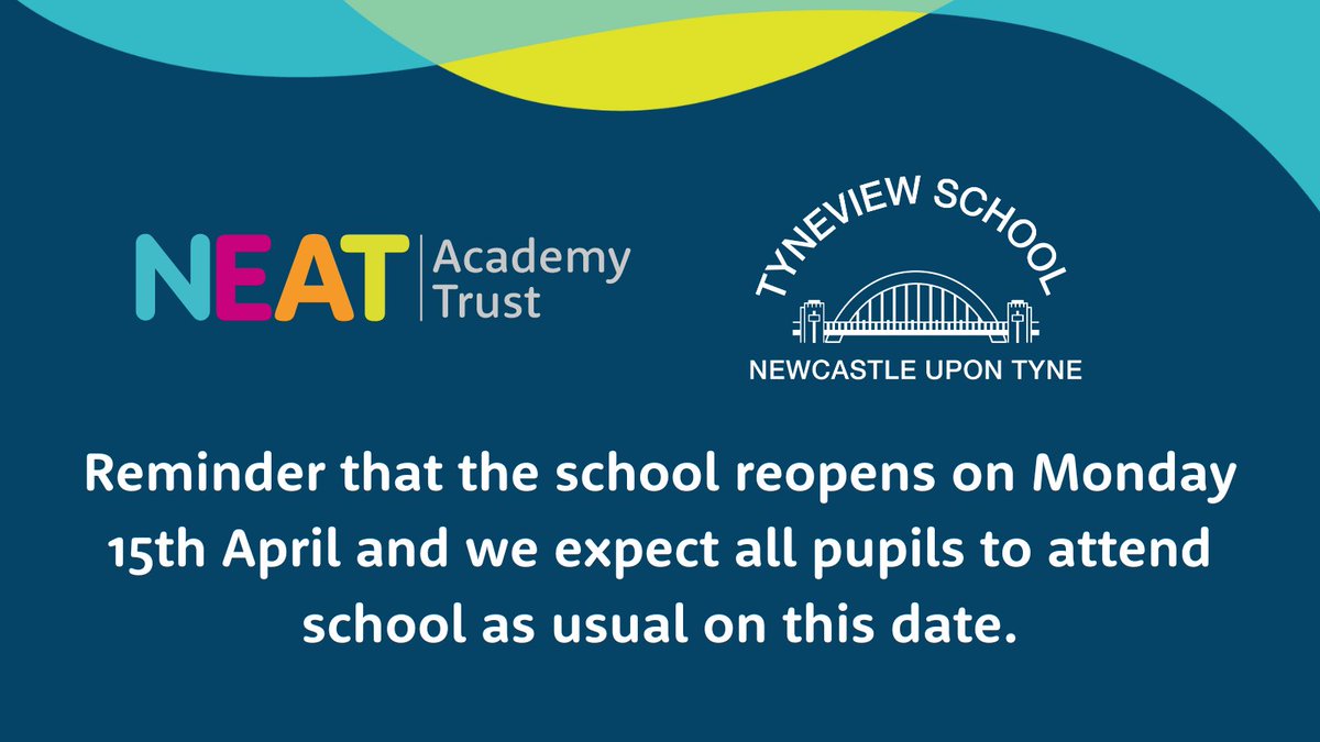 Reminder that we expect pupils to return to school on Monday 15th April.