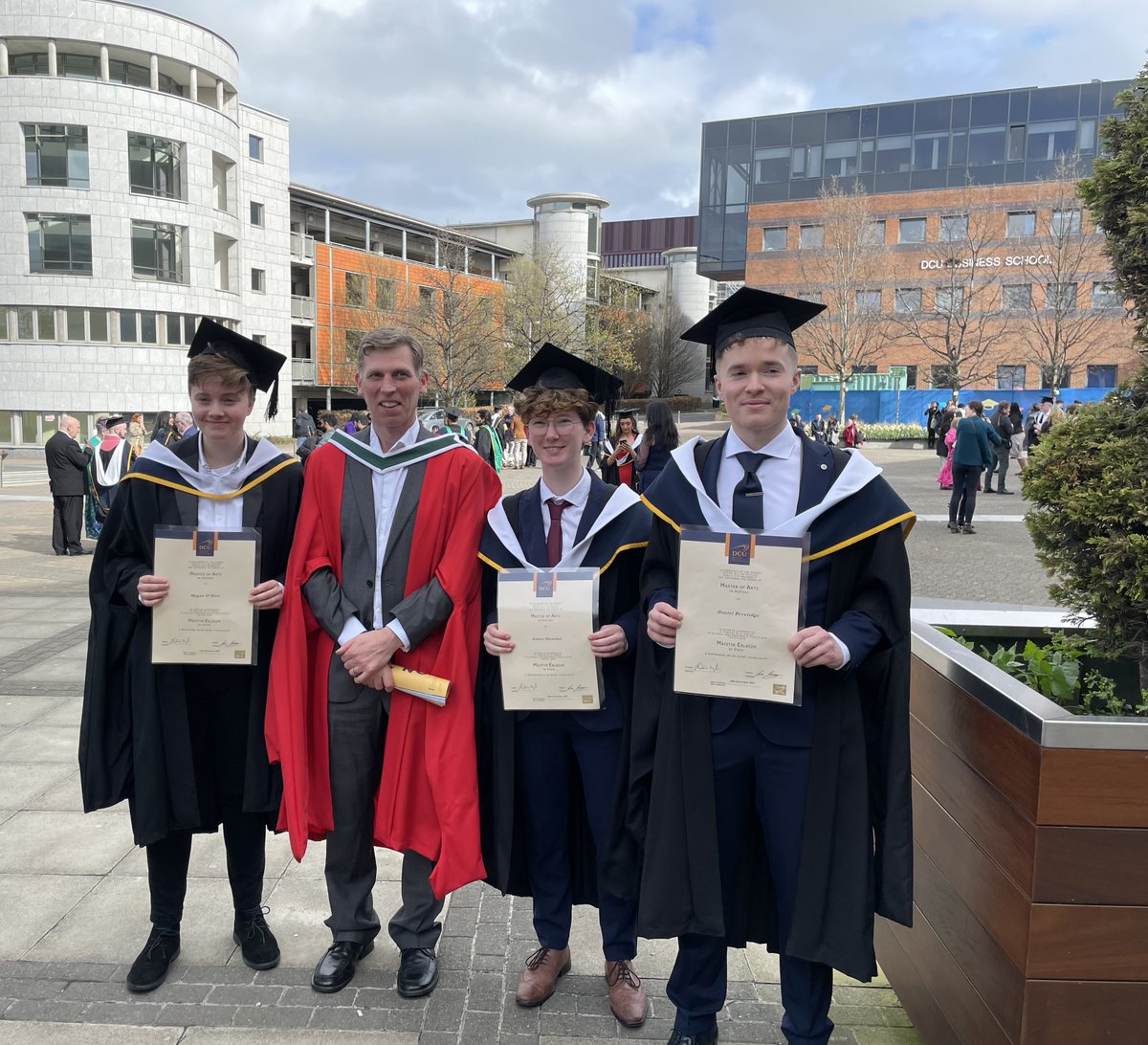 Congratulations to our MA in History students, Megan O'Dare, Aimee Sheridan, and Daniel Beveridge, who graduated on Friday. It was a lovely occasion.