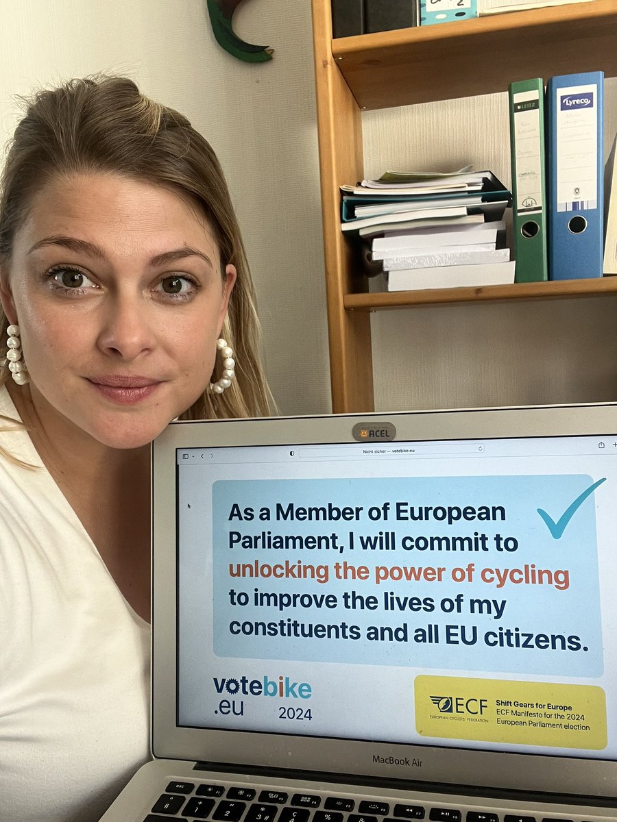 I pledge to support cycling and promote a secure and efficient bicycle infrastructure everywhere in Europe 🇪🇺🚴🏼‍♀️ #VoteBikeEU