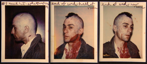 Continuity Polaroids of Robert De Niro from the set of 'Taxi Driver', 1976.