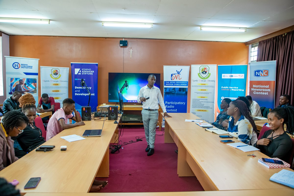 Media Challenge Initiative (@imchallengeug) on Twitter photo Earlier today, we kicked off our annual Inter-University Media Challenge at Uganda Martyrs University, Nkozi (<a href="/umunkozi/">Uganda Martyrs University</a>) with the youth participatory radio training conducted by our very own <a href="/KakemboAli4/">Kakembo Ali</a> .
The #MCIMobileNewsroom is in partnership with <a href="/KasUganda/">KAS Uganda & S.Sudan</a>, <a href="/dw_akademie/">DW Akademie</a>, Earlier today, we kicked off our annual Inter-University Media Challenge at Uganda Martyrs University, Nkozi (<a href="/umunkozi/">Uganda Martyrs University</a>) with the youth participatory radio training conducted by our very own <a href="/KakemboAli4/">Kakembo Ali</a> .
The #MCIMobileNewsroom is in partnership with <a href="/KasUganda/">KAS Uganda & S.Sudan</a>, <a href="/dw_akademie/">DW Akademie</a>,